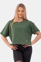 Nebbia Organic Cotton Loose Fit “The Minimalist” Crop Top XS