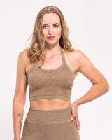 Vilgain Modal Terry Crop Halterneck Top M cocoa