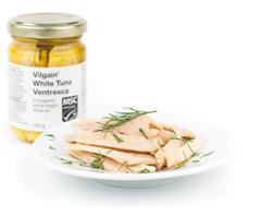 Vilgain Tuňák bílý ventresca v bio extra panenském olivovém oleji 145 g